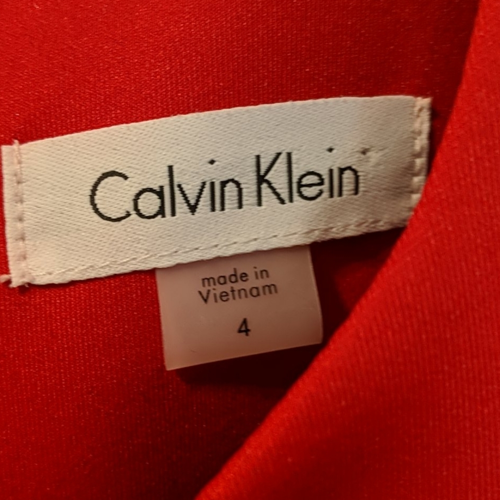 Nwot Calvin Klein red dress size 4 - Picture 3 of 6